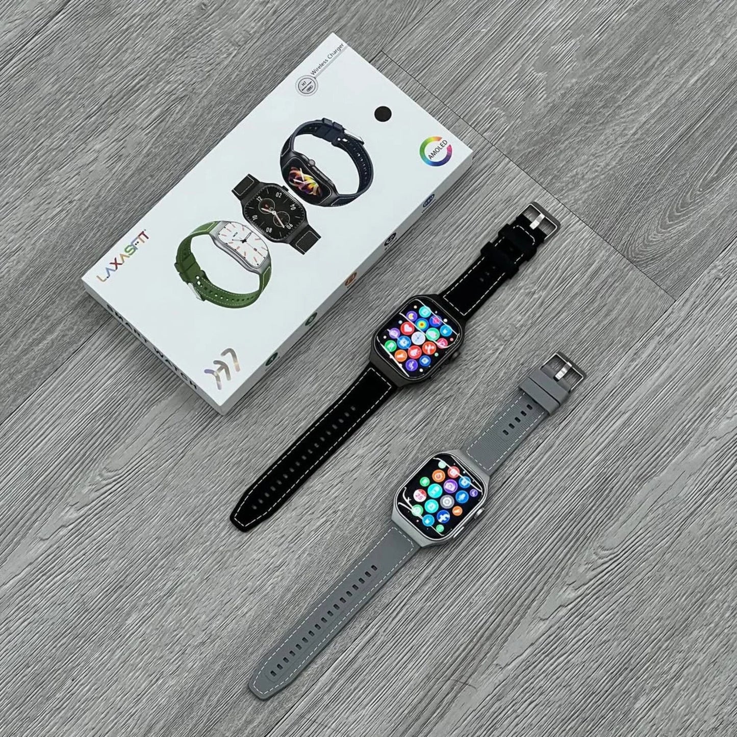 Laxasfit H7 Curved Smartwatch – 2.01” Display, Bluetooth Calling & Health Tracking