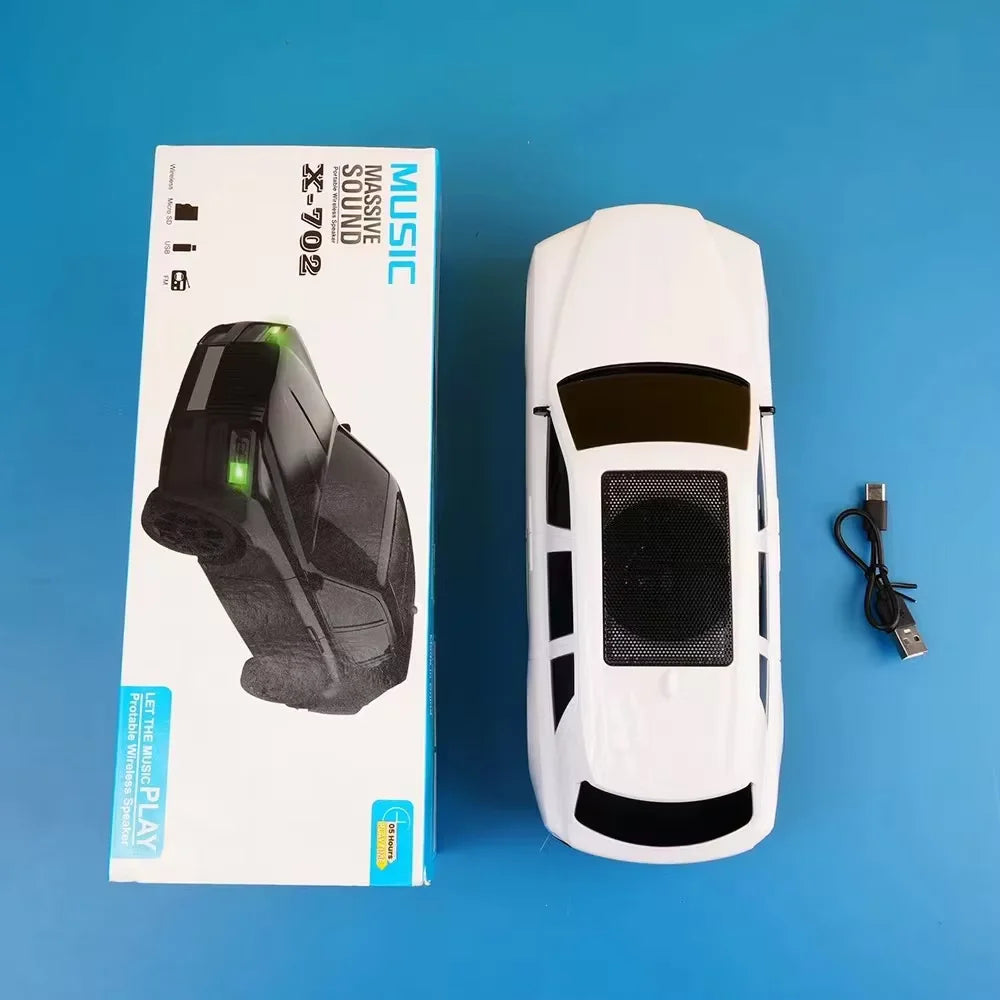 X-702 Outdoor Wireless SUV Car Shaped Bluetooth Speaker with LED Lights, USB/SD Support – Portable Speaker for Phone & Laptop
