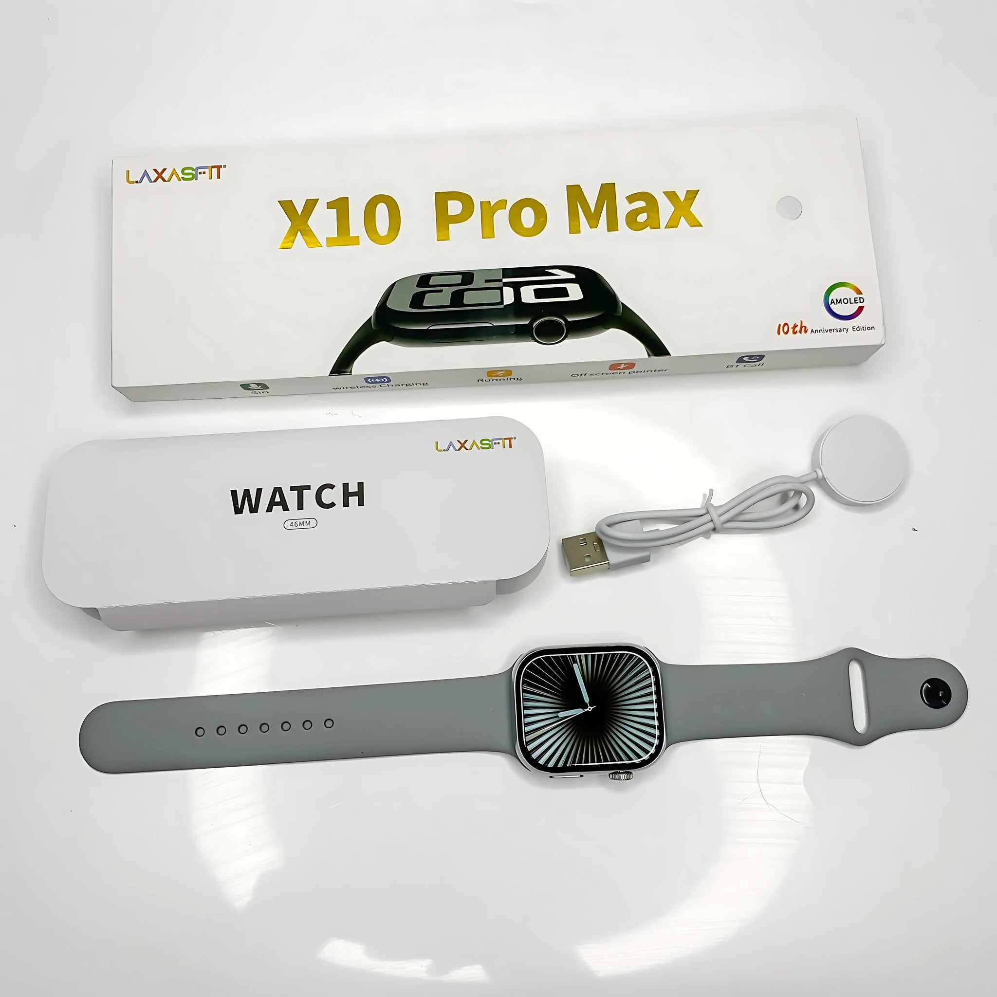 X10 Pro Max Smart Watch with AMOLED Display – Bluetooth Calling, Health Tracking & IP68 Waterproof