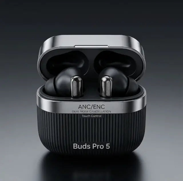 Buds Pro 5 Wireless Bluetooth Earbuds – Bluetooth 5.3, HD Stereo Sound, Noise Reduction,  & TWS Earbuds