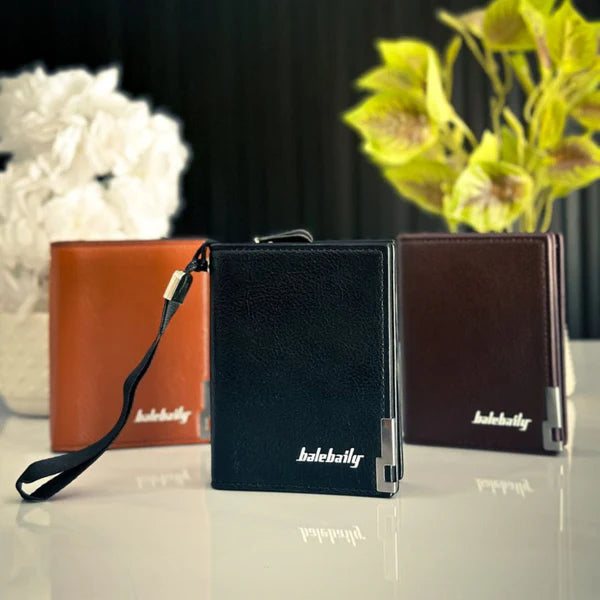 Balebaily Compact PU Leather Wallet for Men – Sleek, Lightweight & Durable Zipper Wallet