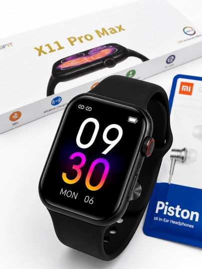 X11 Pro Max Smart Watch (Series 11) – HD Touch Display, Bluetooth Calling, Health & Fitness Tracker