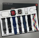 i30 Pro Max Suit Hi Watch 9 Ultra 11-in-1 Smartwatch Set – 49mm HD Display, Bluetooth Calling, Earbuds, Adapter & Aluminum Case