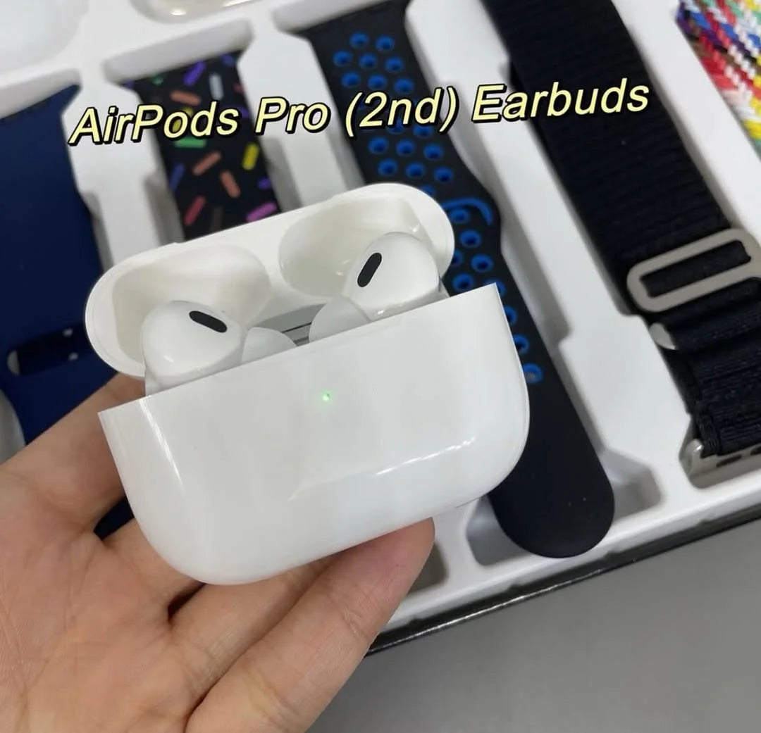 i30 Pro Max Suit Hi Watch 9 Ultra 11-in-1 Smartwatch Set – 49mm HD Display, Bluetooth Calling, Earbuds, Adapter & Aluminum Case