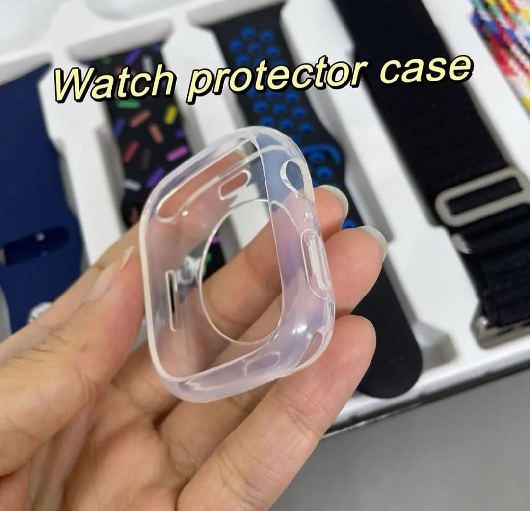 i30 Pro Max Suit Hi Watch 9 Ultra 11-in-1 Smartwatch Set – 49mm HD Display, Bluetooth Calling, Earbuds, Adapter & Aluminum Case