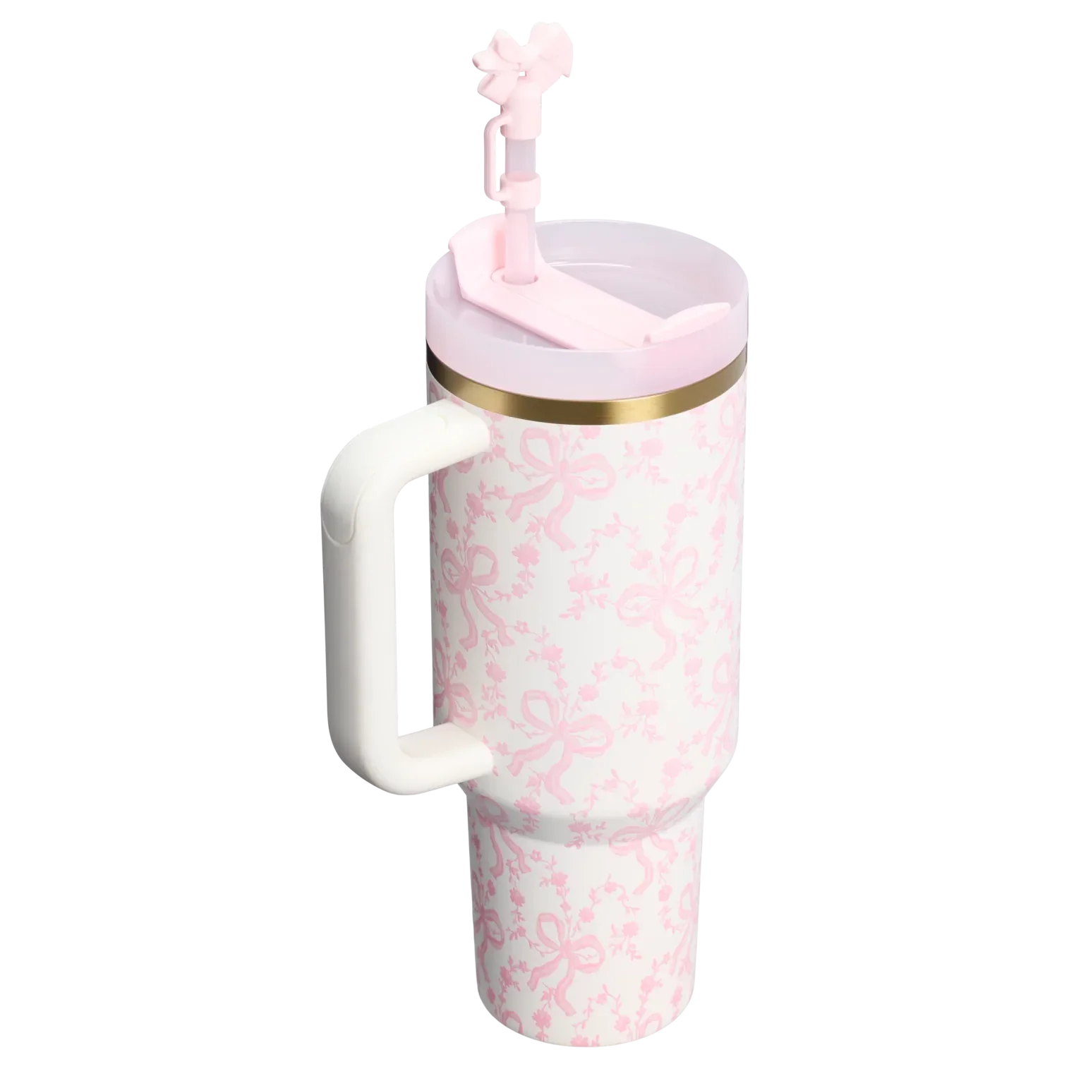 Stanley x LoveShackFancy Holiday Quencher® H2.0 FlowState™ Tumbler | 40 OZ – Coquette Bow Chantilly