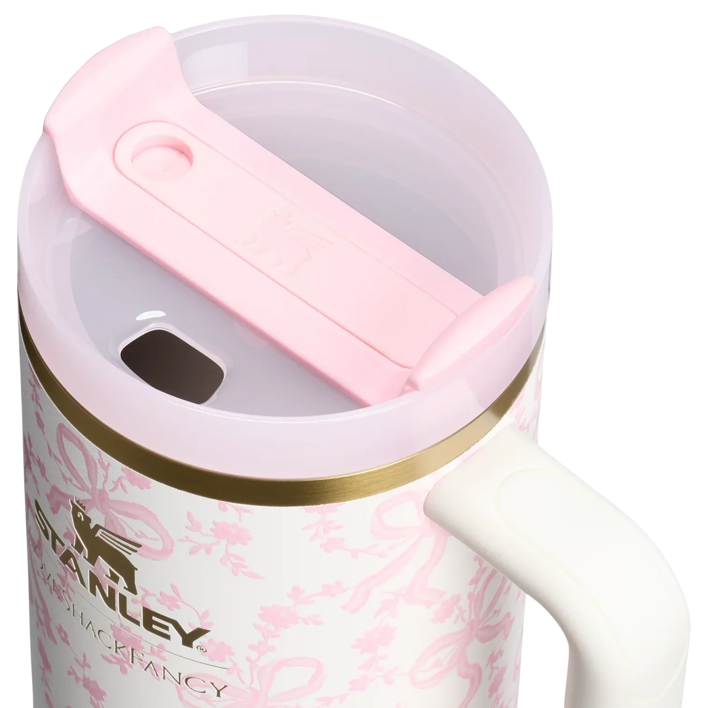 Stanley x LoveShackFancy Holiday Quencher® H2.0 FlowState™ Tumbler | 40 OZ – Coquette Bow Chantilly