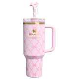 Stanley x LoveShackFancy Holiday Quencher® H2.0 FlowState™ Tumbler | 40 OZ – Baby Bow Pink Peppermint