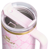 Stanley x LoveShackFancy Holiday Quencher® H2.0 FlowState™ Tumbler | 40 OZ – Baby Bow Pink Peppermint