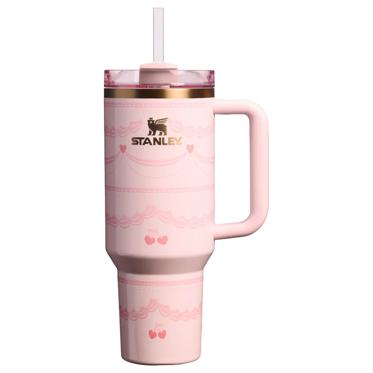 Valentine’s Day Quencher H2.0 FlowState™ Tumbler | 40 OZ – Pink Velvet Cake
