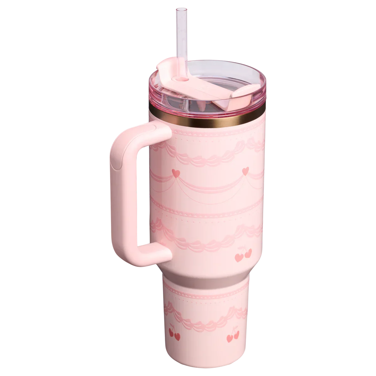 Valentine’s Day Quencher H2.0 FlowState™ Tumbler | 40 OZ – Pink Velvet Cake