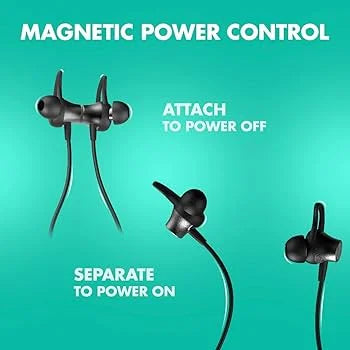 WINGS Phantom 205 Bluetooth Neckband – Touch Controls, 50-Hour Battery & Game Mode (Teal)