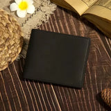 Genuine Leather Bi-Fold Slim Wallet for Men – with 6 Card Slots & Cash Compartments