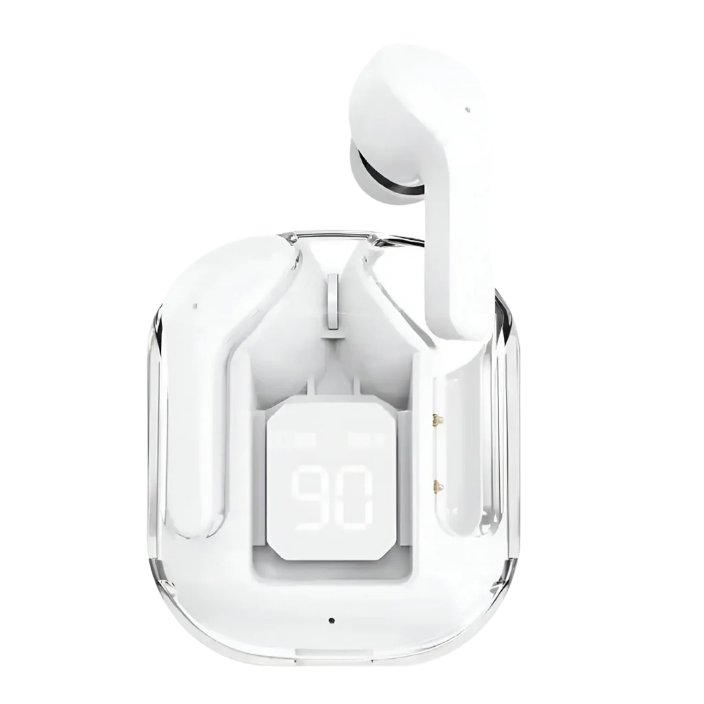 Air 31 Transparent Wireless Earbuds with Pouch and Lanyard
