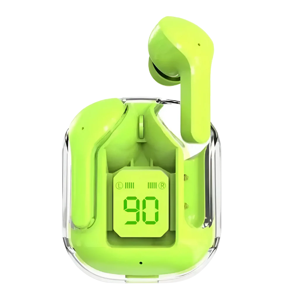 Air 31 Transparent Wireless Earbuds with Pouch and Lanyard