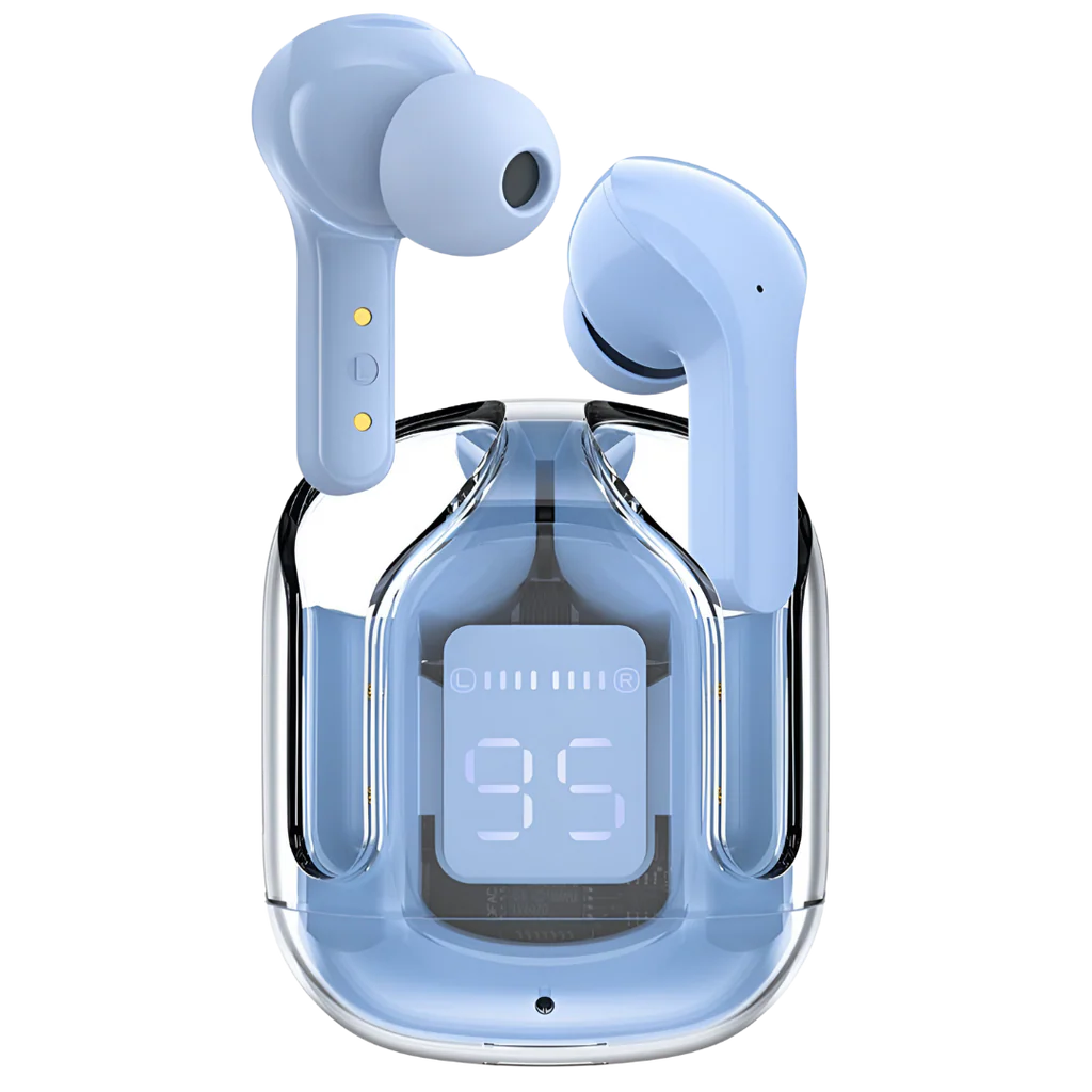 Air 31 Transparent Wireless Earbuds with Pouch and Lanyard