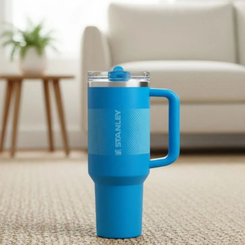 Stanley 40 OZ Azure Fade Flip Straw Tumbler – Insulated Stainless Steel Tumbler