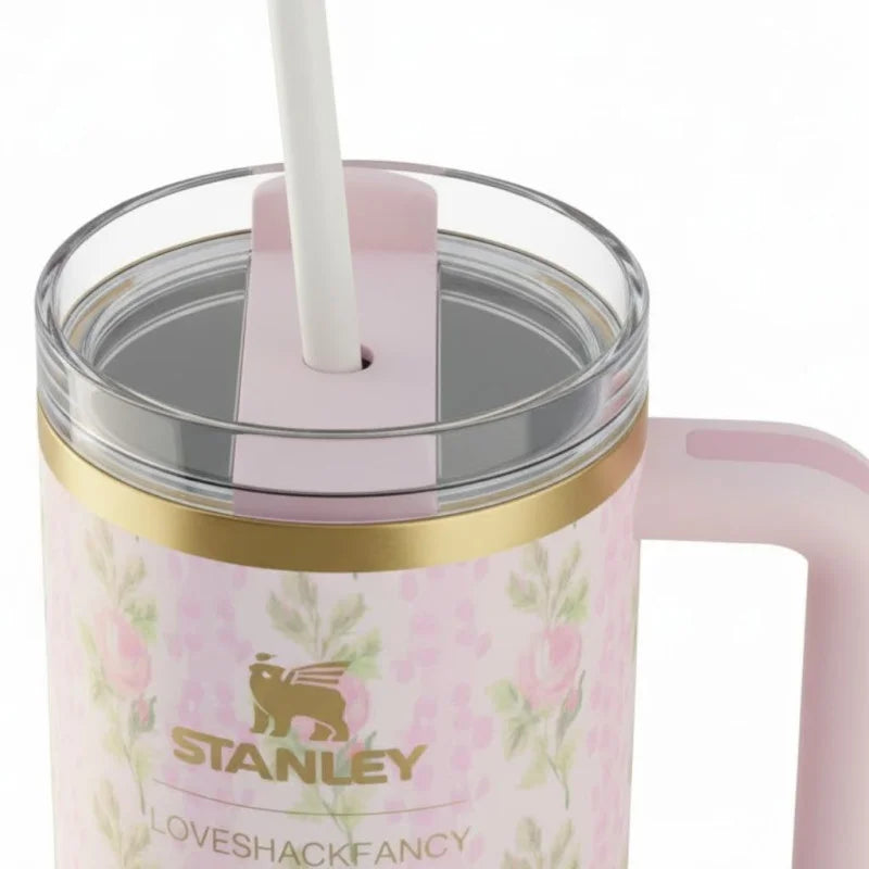 Stanley 40 OZ LoveShackFancy Quencher H2.0 FlowState™ Tumbler – Blooming Heirloom Edition