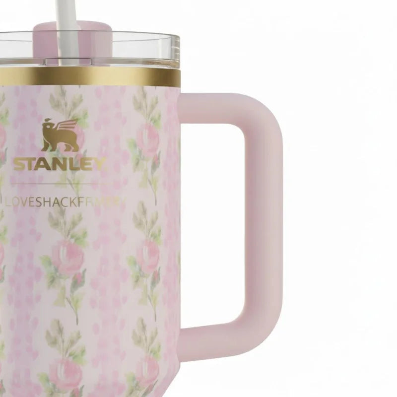 Stanley 40 OZ LoveShackFancy Quencher H2.0 FlowState™ Tumbler – Blooming Heirloom Edition
