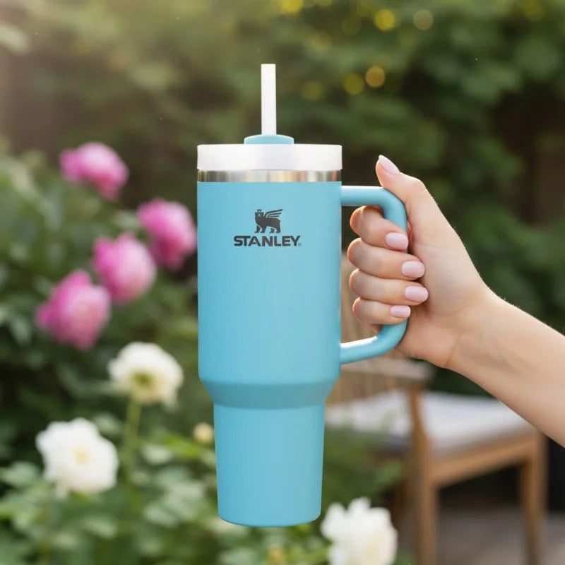 Stanley 40 OZ H2.0 FlowState™ Blue Tumbler – Insulated Stainless Steel Tumbler