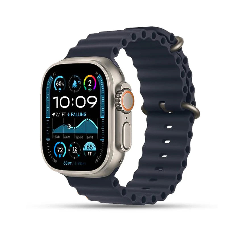 7-in-1 Ultra Smartwatch (2.01” Big Display) – Bluetooth Calling, Fitness Tracking, Wireless Charging & 7 Straps