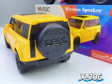 X-706 Outdoor Wireless Bluetooth Speaker – SUV Car Design, LED Lights, USB/SD & Portable Sound