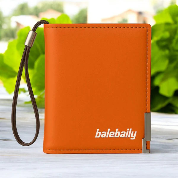 Balebaily Compact PU Leather Wallet for Men – Sleek, Lightweight & Durable Zipper Wallet