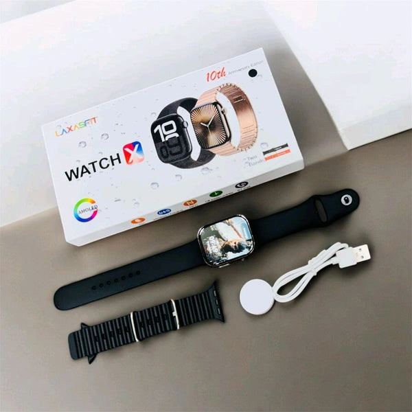 Laxasfit Smart Watch X – Series 10 | 10th Anniversary Edition | 2-Bands