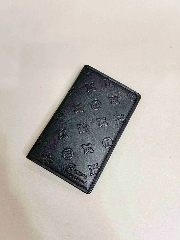 Men’s Classic Black Leather Long Wallet – Slim, Durable & Elegant