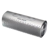 Koleer S819 Bluetooth 5.0+EDR Portable Speaker – Deep Bass, 1200mAh Battery, FM Radio, USB/TF/AUX Support (Silver)